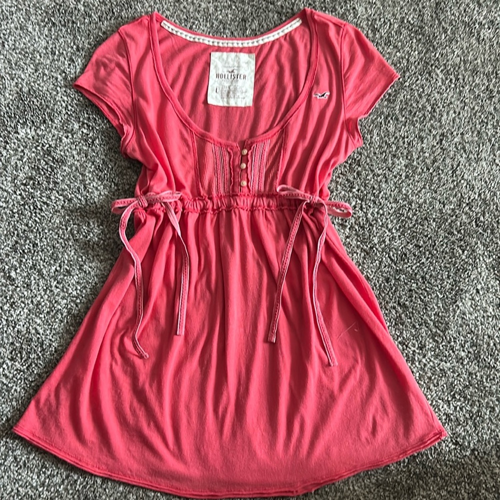 Rare Hollister Y2K vintage babydoll top with empire waist and bows